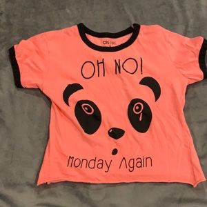 Size M neon pink crop top